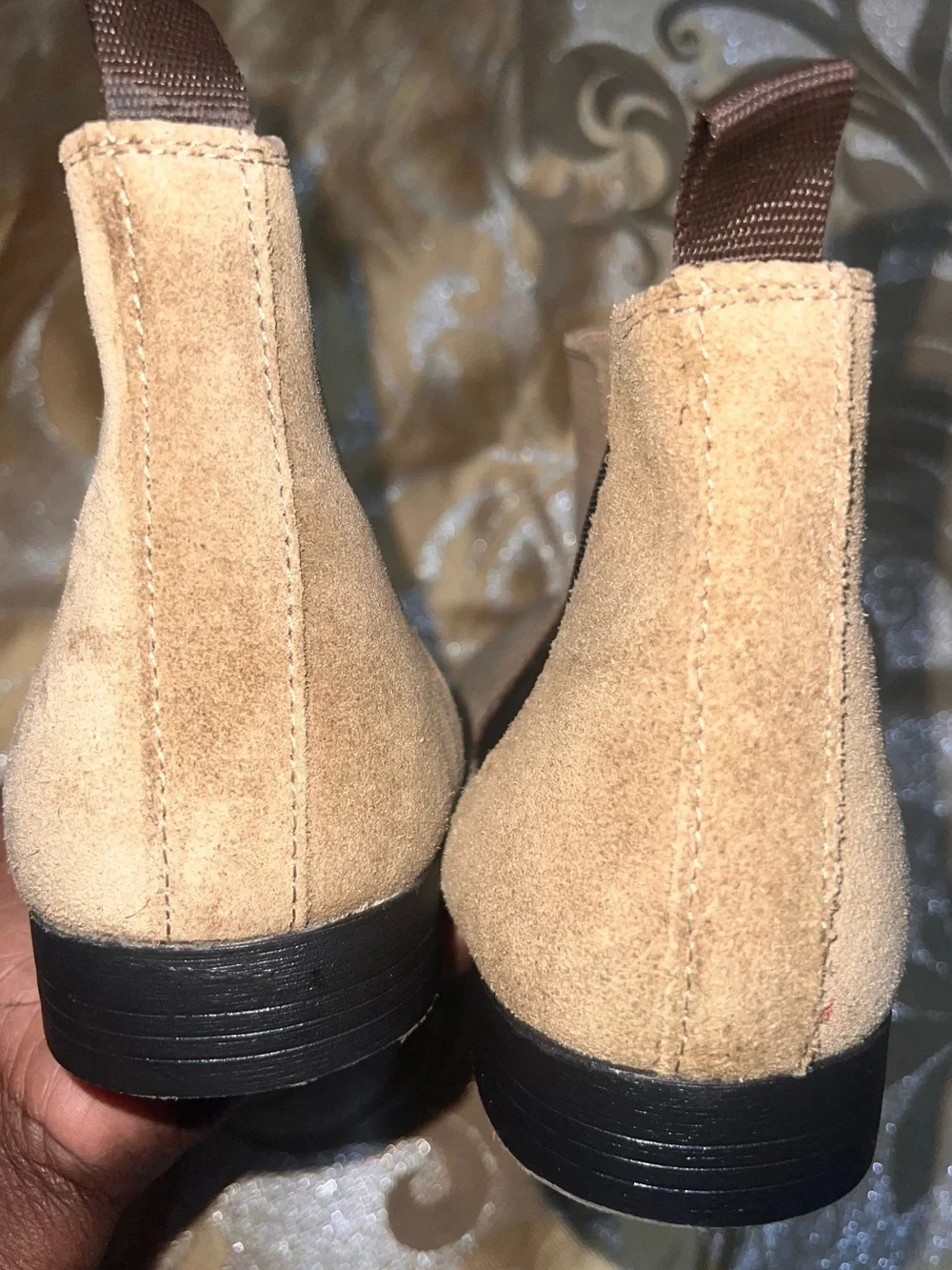ASOS DESIGN Men’s Suade Chelsea Boots Brown-Like New Worn Once